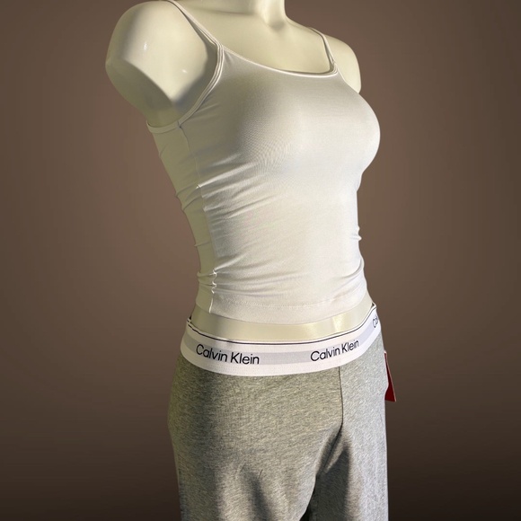 NWT Women's Calvin Klein Grey Lounge Pants, Cotton/Modal Blend, Size M - Picture 4 of 8